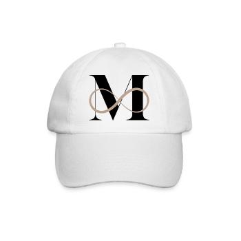 Infinite letter m - Baseball Cap - white/white - Front