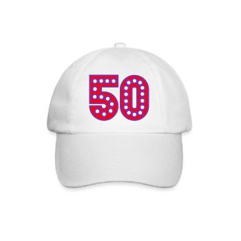 50. 50 YEARS. 50th ANNIVERSARY. 50 YEARS ANNIVERSARY. - Baseball Cap - white/white - Front