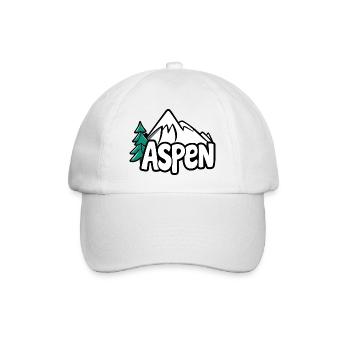 Aspen Colorado USA - Baseballkappe - Weiß/Weiß - Vorne