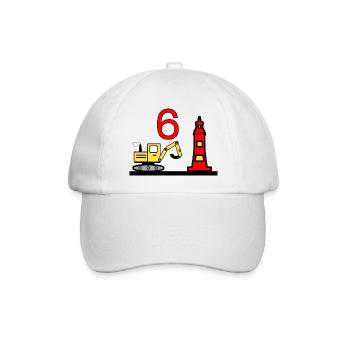 Excavatrice - Casquette classique - blanc/blanc - Devant