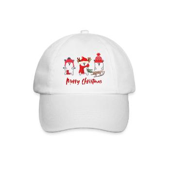 Merry Christmas - Baseball Cap - white/white - Front