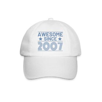 Anniversaire Rétro Génial depuis 2007 - Casquette classique - blanc/blanc - Devant