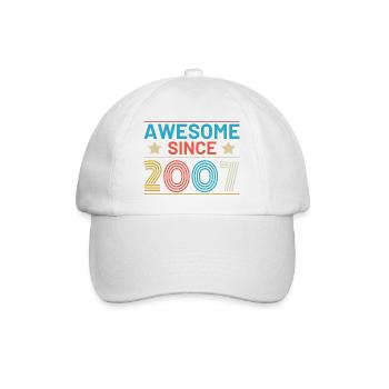 Anniversaire Rétro Génial depuis 2007 - Casquette classique - blanc/blanc - Devant