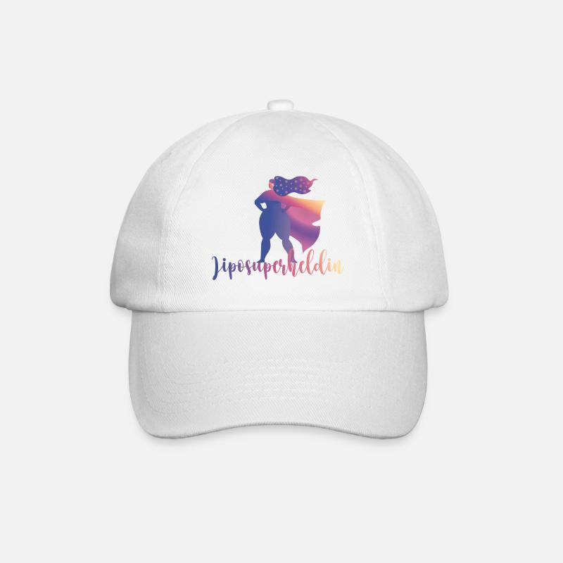Liposuperheldin - Baseballkappe - Weiß/Weiß