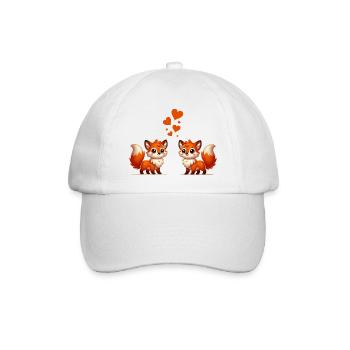 fuchs comic love - Baseballkappe - Weiß/Weiß - Vorne