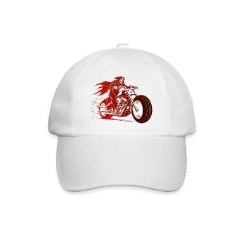 CRÂNE DE CAVALIER - Casquette classique - blanc/blanc - Devant