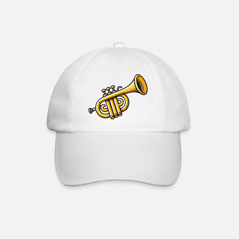 Trompette Instrument de musique - Casquette classique - blanc/blanc