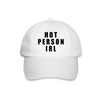 Hot person irl - Baseballkappe - Weiß/Weiß - Vorne