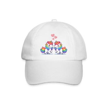 Unicorn Comic Love - Baseball Cap - white/white - Front