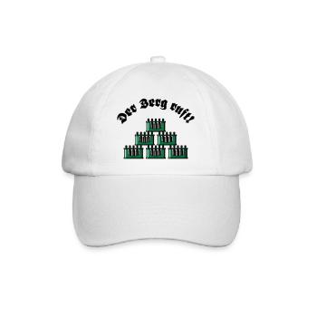 Der Berg Ruft! (Bier Bierkästen Bierkisten / Grün) - Baseballkappe - Weiß/Weiß - Vorne