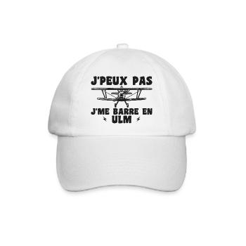 Avion Humour Ulm - Casquette classique - blanc/blanc - Devant