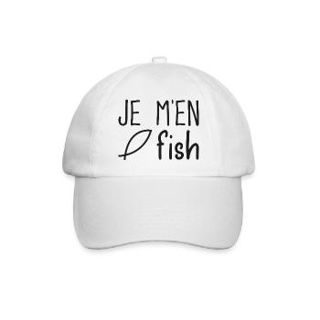 Je m'en fish - Casquette classique - blanc/blanc - Devant