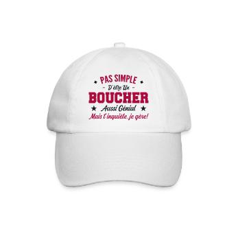 Awesome Butcher Man Gift - Baseball Cap - white/white - Front