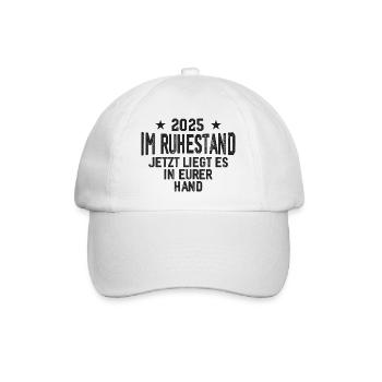 2025 Retired Funny Retiree Gift - Baseball Cap - white/white - Front