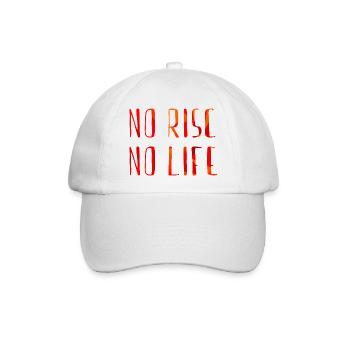 no risc no life - Baseballkappe - Weiß/Weiß - Vorne