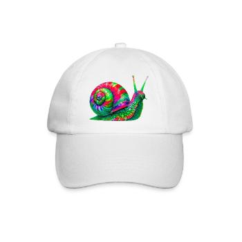 Schnecke - Baseballkappe - Weiß/Weiß - Vorne