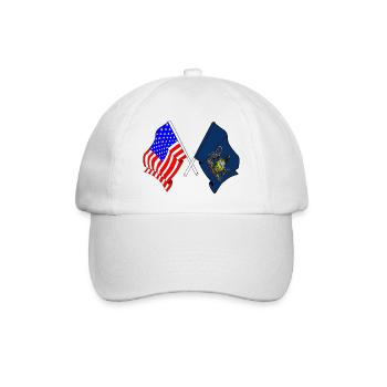 Drapeau des États-Unis et de l’État de Pennsylvanie franchi - Casquette classique - blanc/blanc - Devant