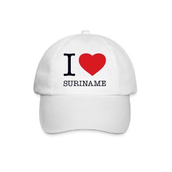 I LOVE SURINAME - Baseball Cap - white/white - Front