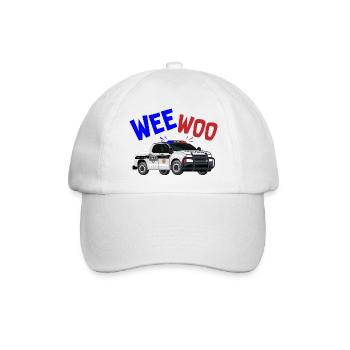 voiture de police wee woo Conception pour un établissement correctionnel - Casquette classique - blanc/blanc - Devant