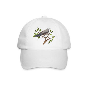 Vogel - Baseballkappe - Weiß/Weiß - Vorne