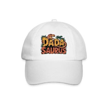 Dinosaur Dad Saurus Gift Dad - Baseball Cap - white/white - Front