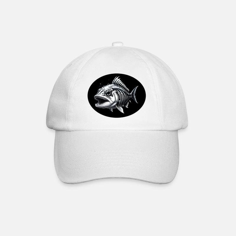 Squelette de poisson - Casquette classique - blanc/blanc