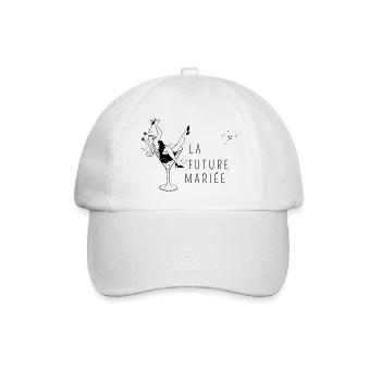 La future mariée - EVJF - Visuel Fun - Casquette classique - blanc/blanc - Devant