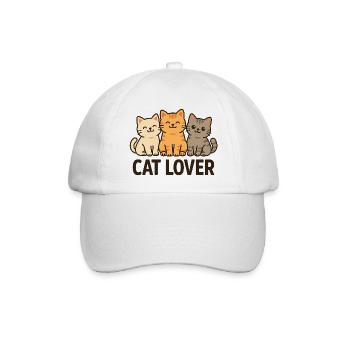 Trio d’amoureux des chats mignons - Casquette classique - blanc/blanc - Devant