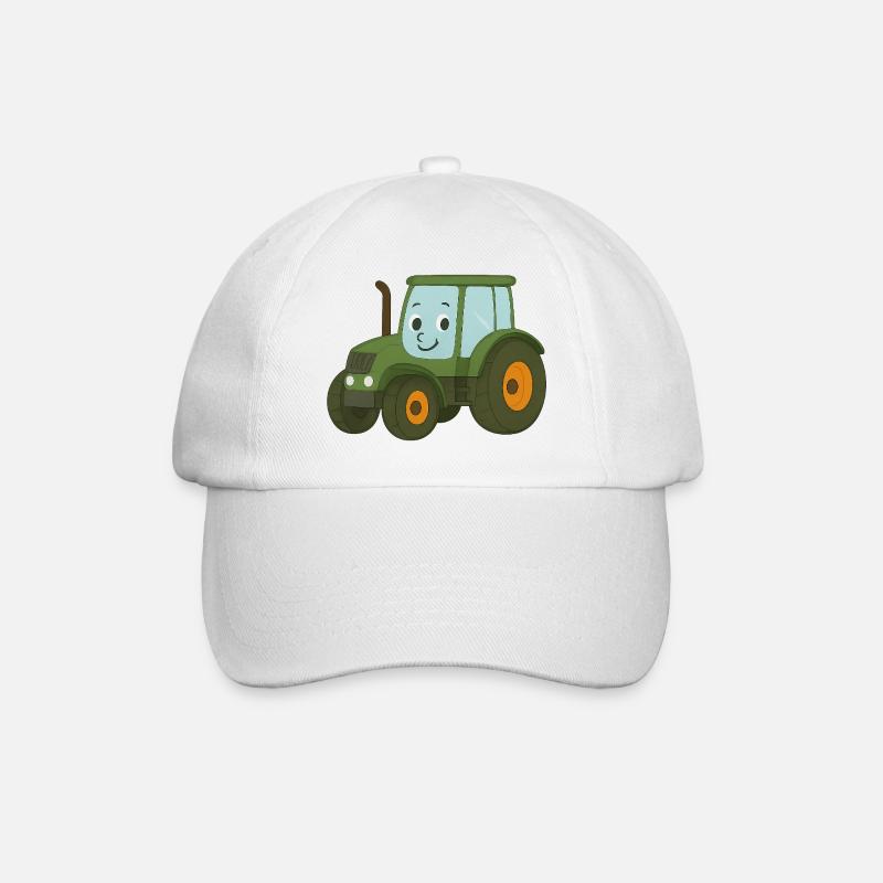 Traktor - Baseballkappe - Weiß/Weiß