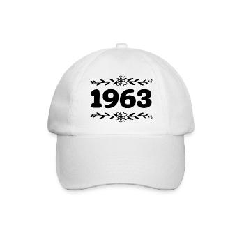 1963 Jahrgang 1963 Retro 1963 Jubiläum 1963 - Baseballkappe - Weiß/Weiß - Vorne