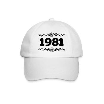 1981 Vintage 1981 Retro 1981 Anniversary 1981 - Baseball Cap - white/white - Front