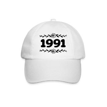 1991 Vintage 1991 Retro 1991 Anniversary 1991 - Baseball Cap - white/white - Front