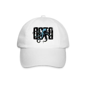 Stilisierter Oktopus - Baseballkappe - Weiß/Weiß - Vorne