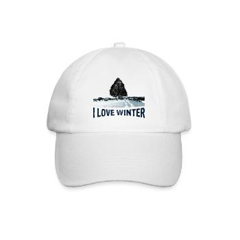 I love winter tree with - Baseball Cap - white/white - Front