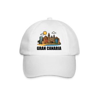 Paysage urbain coloré de Gran Canaria - Casquette classique - blanc/blanc - Devant