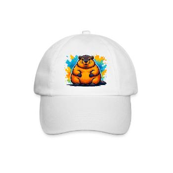 Marmotte potelée colorée de dessin animé - Casquette classique - blanc/blanc - Devant