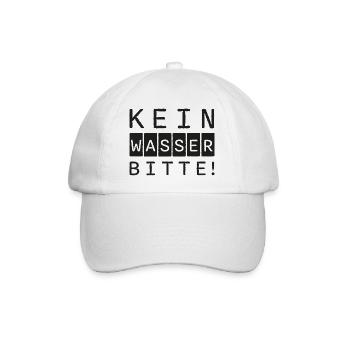 NO WATER PLEASE lettering - Baseball Cap - white/white - Front