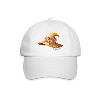 Herbstlicher Blumen-Hut - Baseballkappe - Weiß/Weiß - Vorne