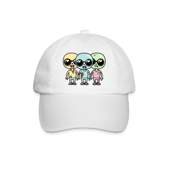 Goth zombie kids illustration - Baseball Cap - white/white - Front