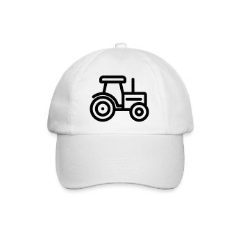 Traktor - Baseballkappe - Weiß/Weiß - Vorne