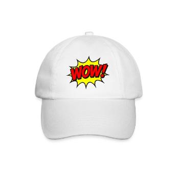 Wow Explosion Pop Art - Baseballkappe - Weiß/Weiß - Vorne