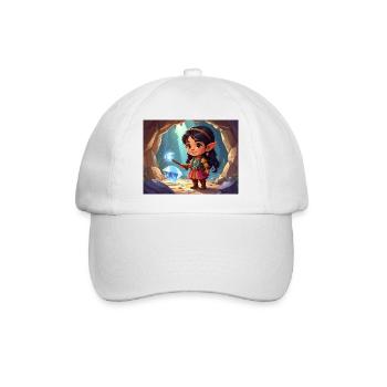 Héroïne elfique dans le Chemin du Cristal - Casquette classique - blanc/blanc - Devant