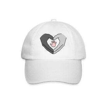 Hands shape heart – family love - Baseball Cap - white/white - Front