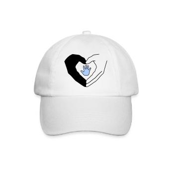 Famille Mains Coeur Amour Protection Vecteur - Casquette classique - blanc/blanc - Devant