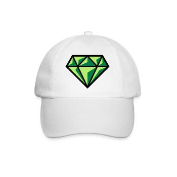 Diamant (pierre précieuse symbole brillant / POS Gre 3C) - Casquette classique - blanc/blanc - Devant
