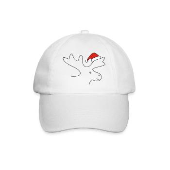 Weihnachtselch - Baseballkappe - Weiß/Weiß - Vorne