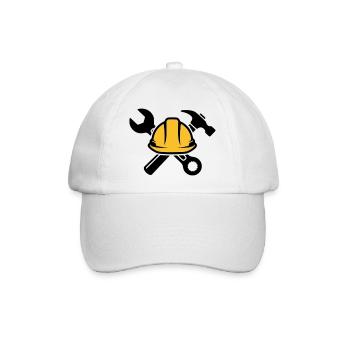 Craftsmen & Construction Workers | Tool Logo - Baseball Cap - white/white - Front