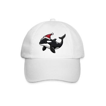 Wal Weihnachten - Baseballkappe - Weiß/Weiß - Vorne