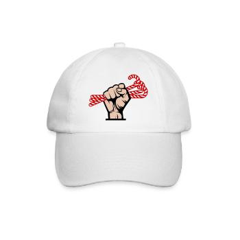 I Want Candy, Revolutionär, Slogan & Zucker Design - Baseballkappe - Weiß/Weiß - Vorne