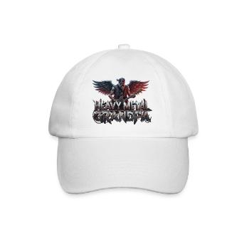 Heavy Metal Grandpa - Baseballkappe - Weiß/Weiß - Vorne